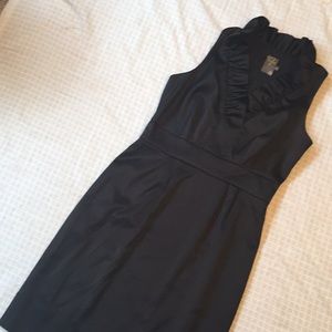 TAYLOR LBD satiny ruffle neck sleeveless dress 2-4